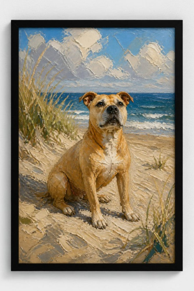 By the Sea pet portrait style